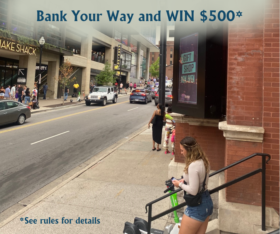 Bank your way and win $500